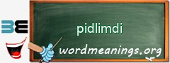 WordMeaning blackboard for pidlimdi